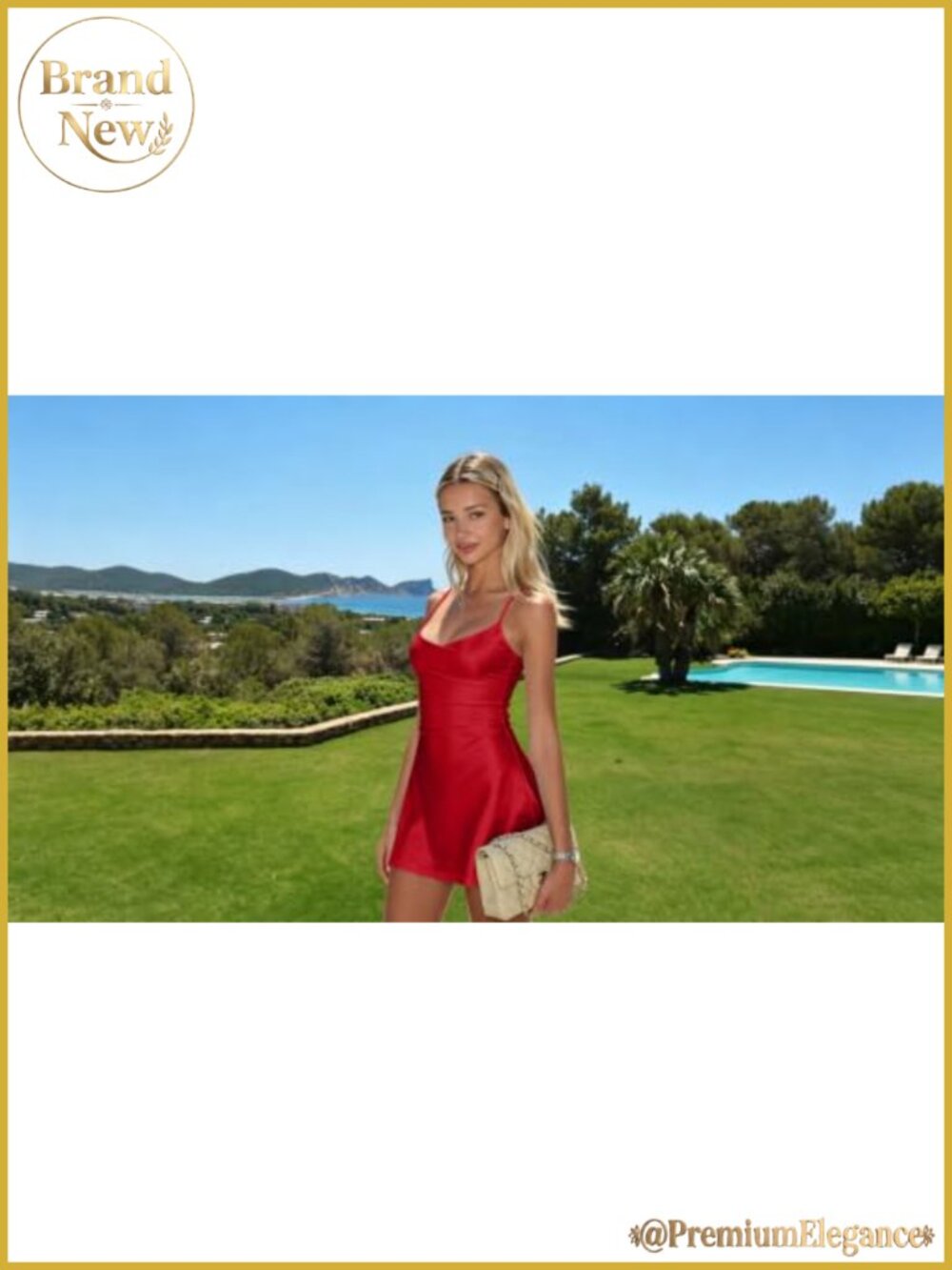 Satin Square Neck Mini Dress Backless Lace-Up Sleeveless Cocktail Party - Picture 3 of 6